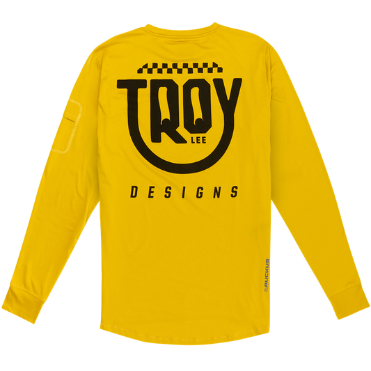 RUCKUS LONG SLEEVE RIDE TEE EYEZ SAFRON