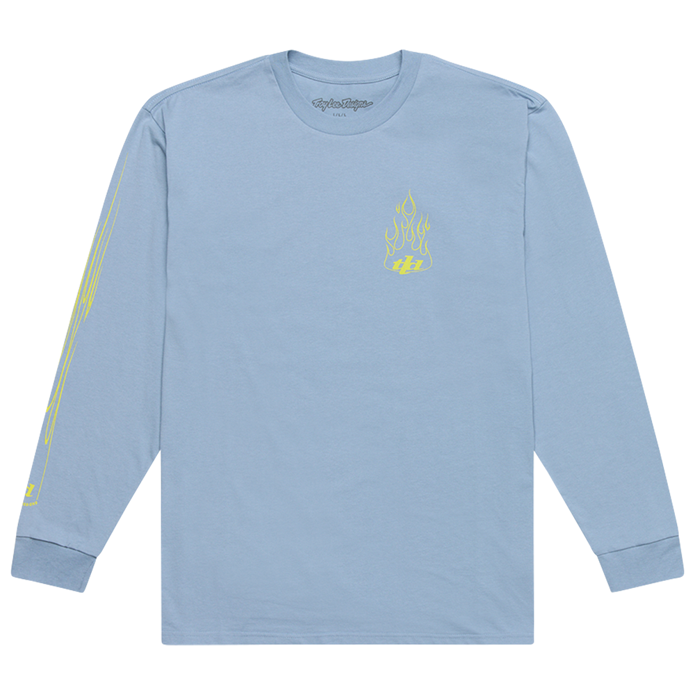 LONG SLEEVE TEE TORCHED SMOKE BLUE