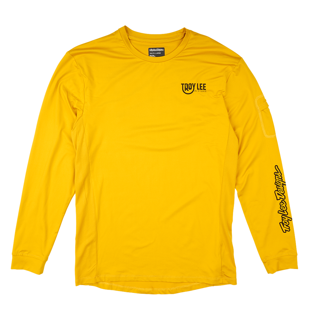 YOUTH RUCKUS LONG SLEEVE RIDE TEE EYEZ SAFRON