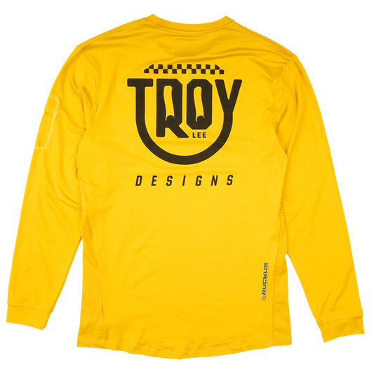 YOUTH RUCKUS LONG SLEEVE RIDE TEE EYEZ SAFRON