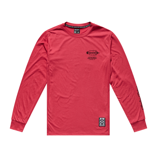SKYLINE RIDE LONG SLEEVE TEE FEATHERED EMBER RED
