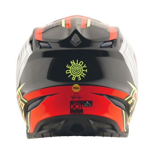 SE5 ECE COMPOSITE HELMET STRIPES BLACK / INFRA RED