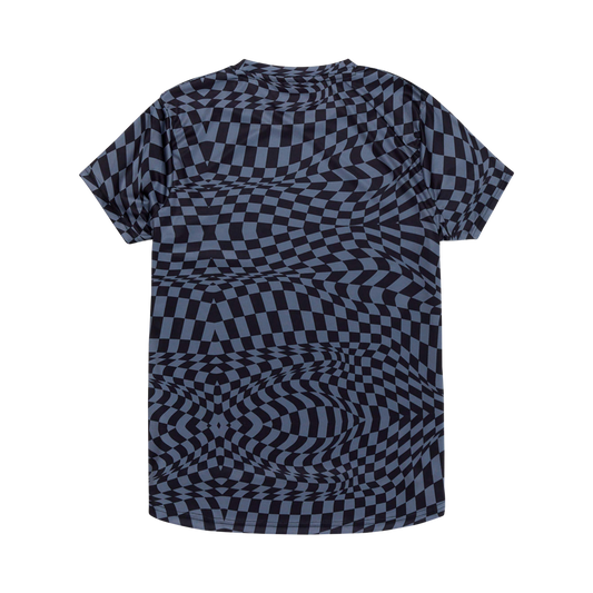 WOMENS LILIUM SS JERSEY TWISTED CHECKERS BLACK