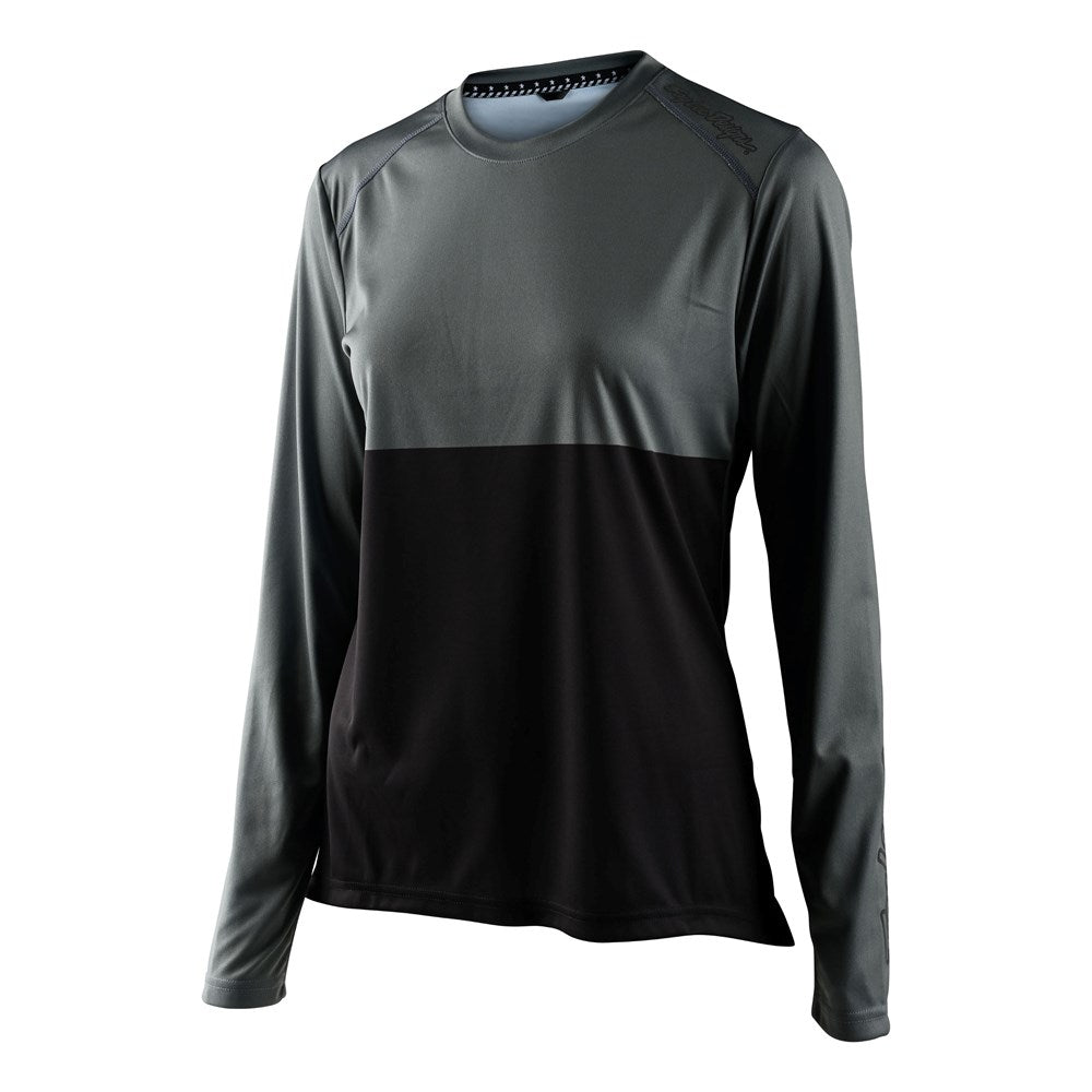 WOMENS LILIUM LS JERSEY BLOCK GREEN / BLACK