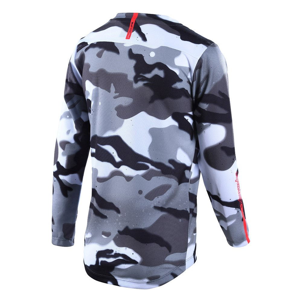 FLOWLINE LS JERSEY SPRAY CAMO WHITE | YOUTH