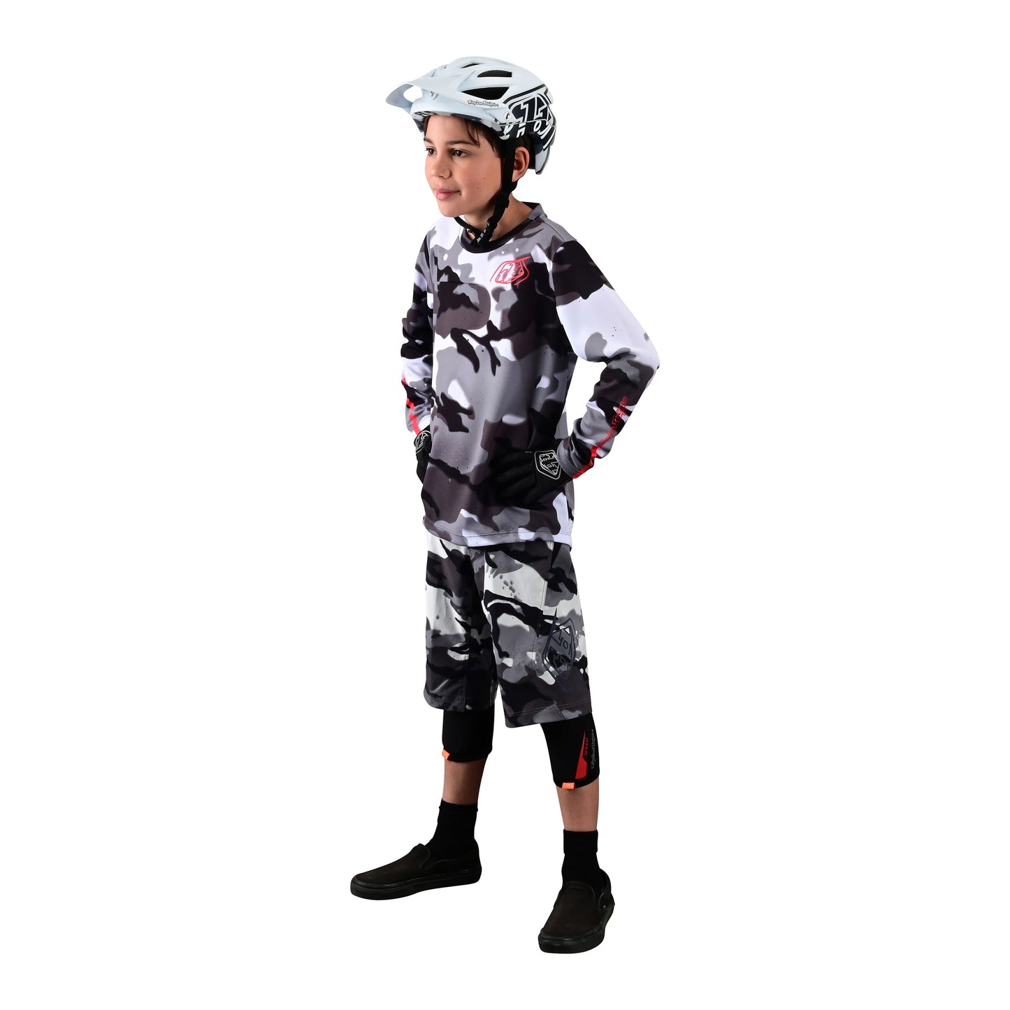 FLOWLINE LS JERSEY SPRAY CAMO WHITE | YOUTH