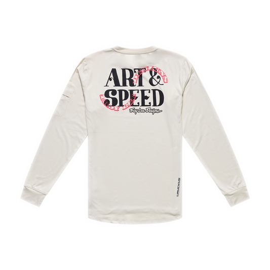 RUCKUS RIDE LONG SLEEVE TEE ART & SPEED PUMICE