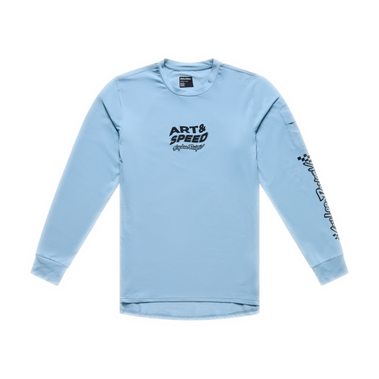 RUCKUS RIDE LONG SLEEVE TEE WAVES DAWN BLUE