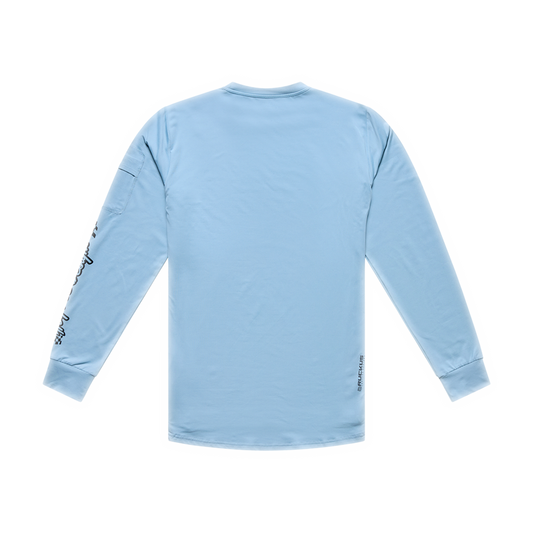 RUCKUS RIDE LONG SLEEVE TEE WAVES DAWN BLUE