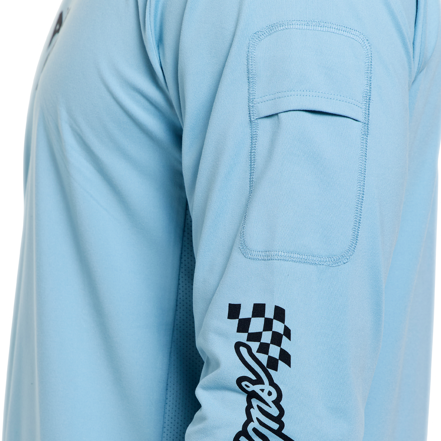 RUCKUS RIDE LONG SLEEVE TEE WAVES DAWN BLUE
