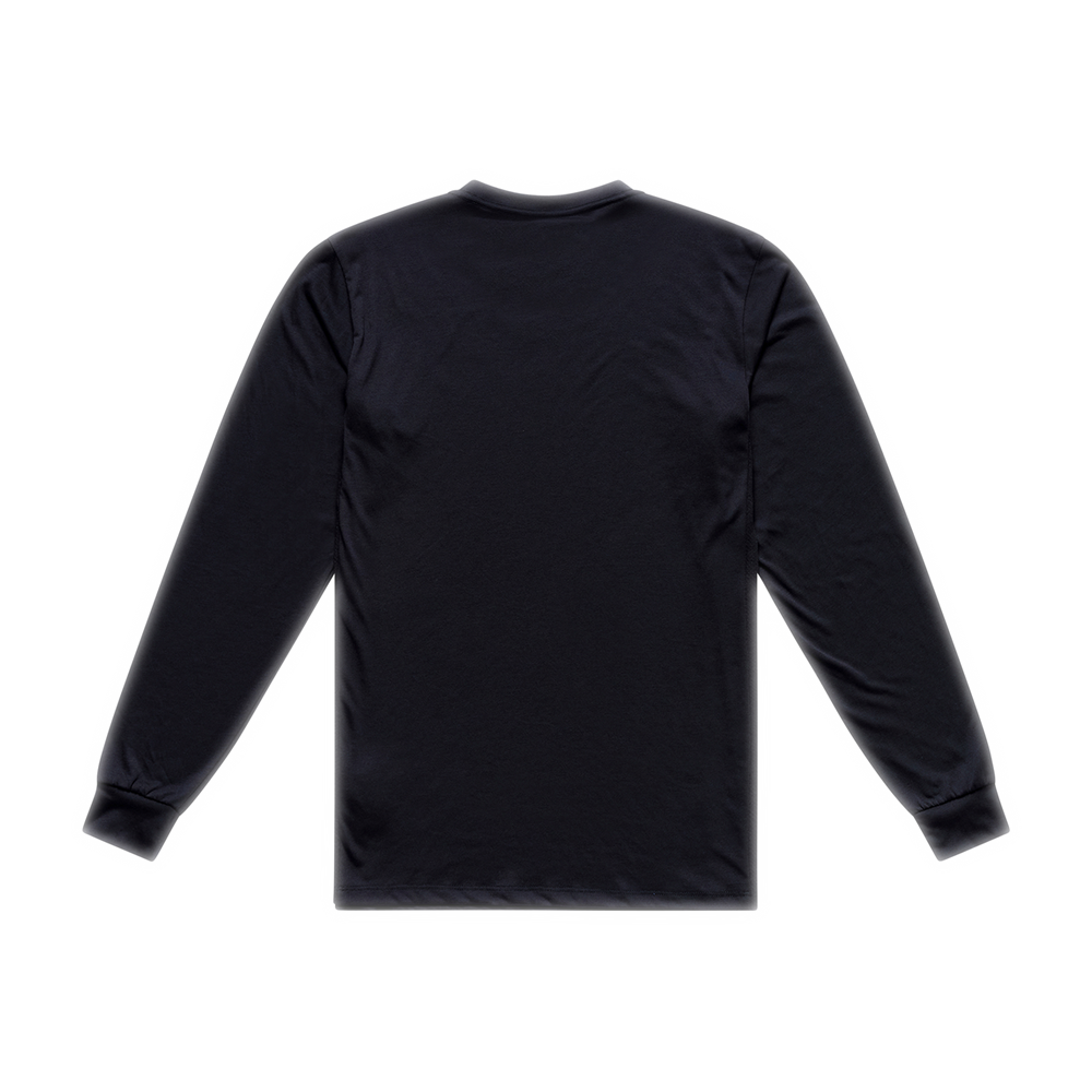 SKYLINE RIDE LONG SLEEVE TEE SIGNATURE BLACK / REAL TEAL