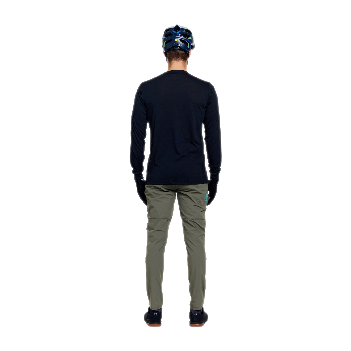 SKYLINE RIDE LONG SLEEVE TEE SIGNATURE BLACK / REAL TEAL