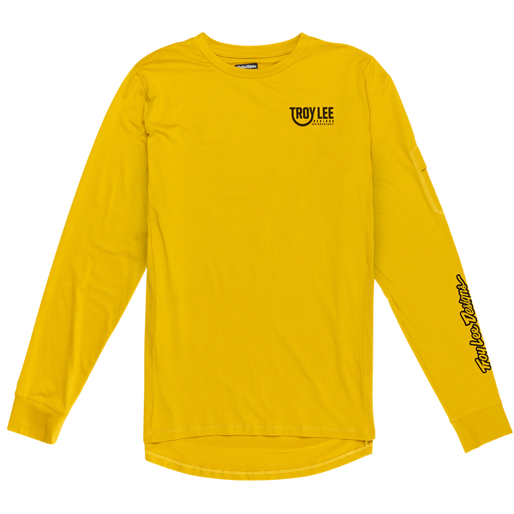 RUCKUS LONG SLEEVE RIDE TEE EYEZ SAFRON