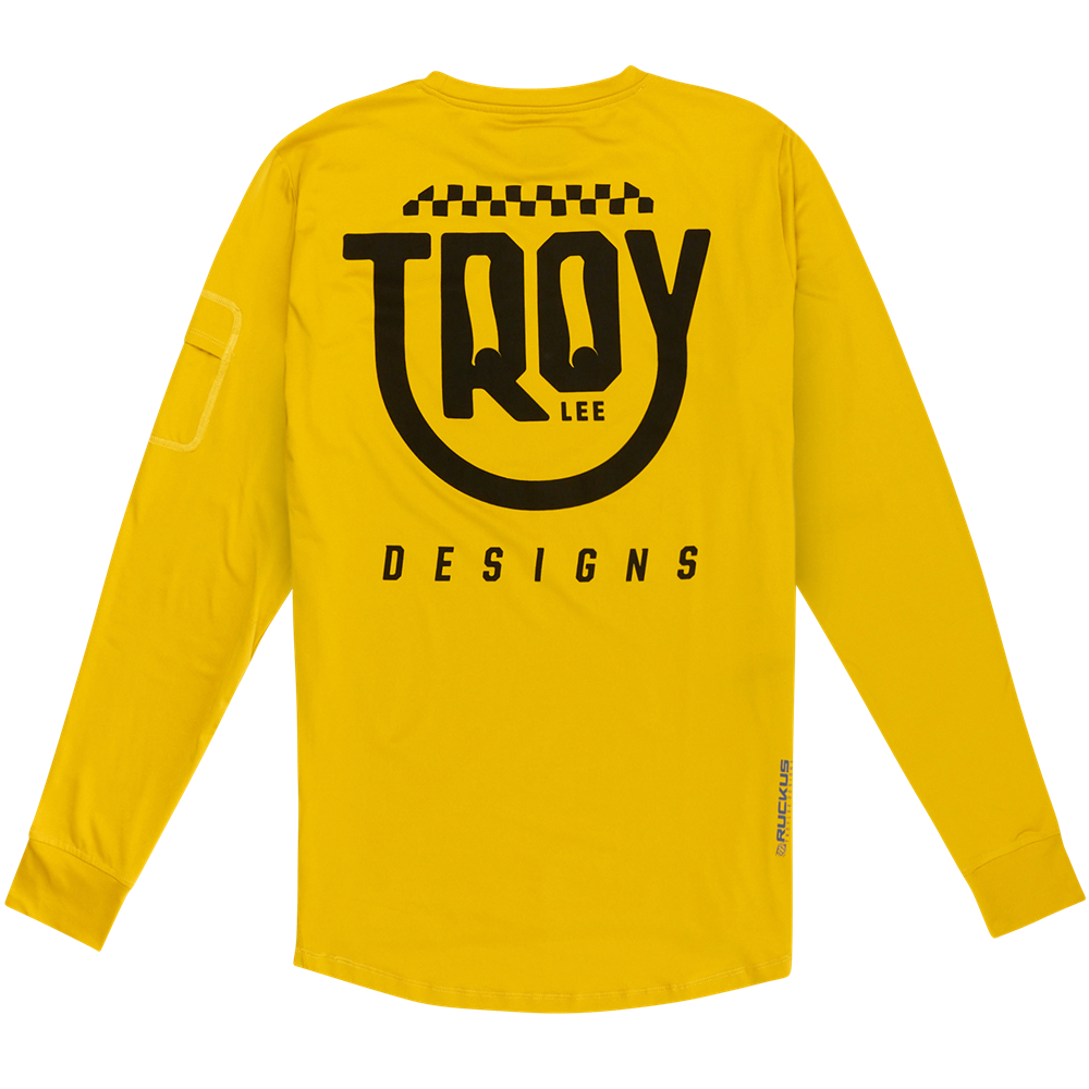 RUCKUS LONG SLEEVE RIDE TEE EYEZ SAFRON