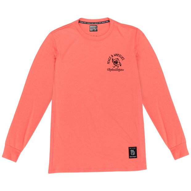 SKYLINE LONG SLEEVE RIDE TEE P&W MELON