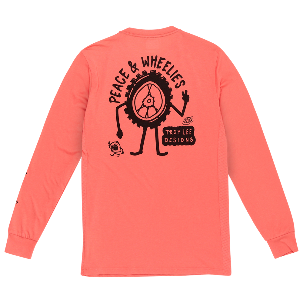 SKYLINE LONG SLEEVE RIDE TEE P&W MELON