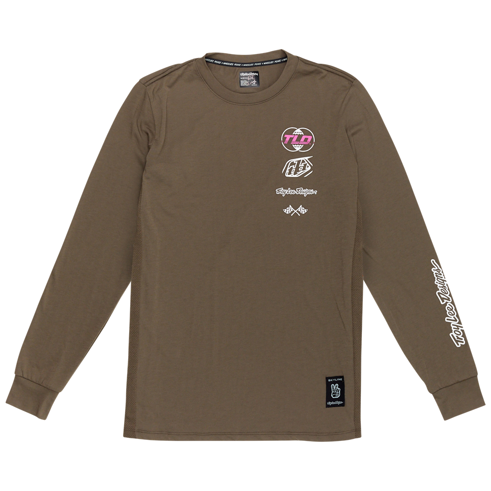 SKYLINE LONG SLEEVE RIDE TEE WORLDWIDE CAPER