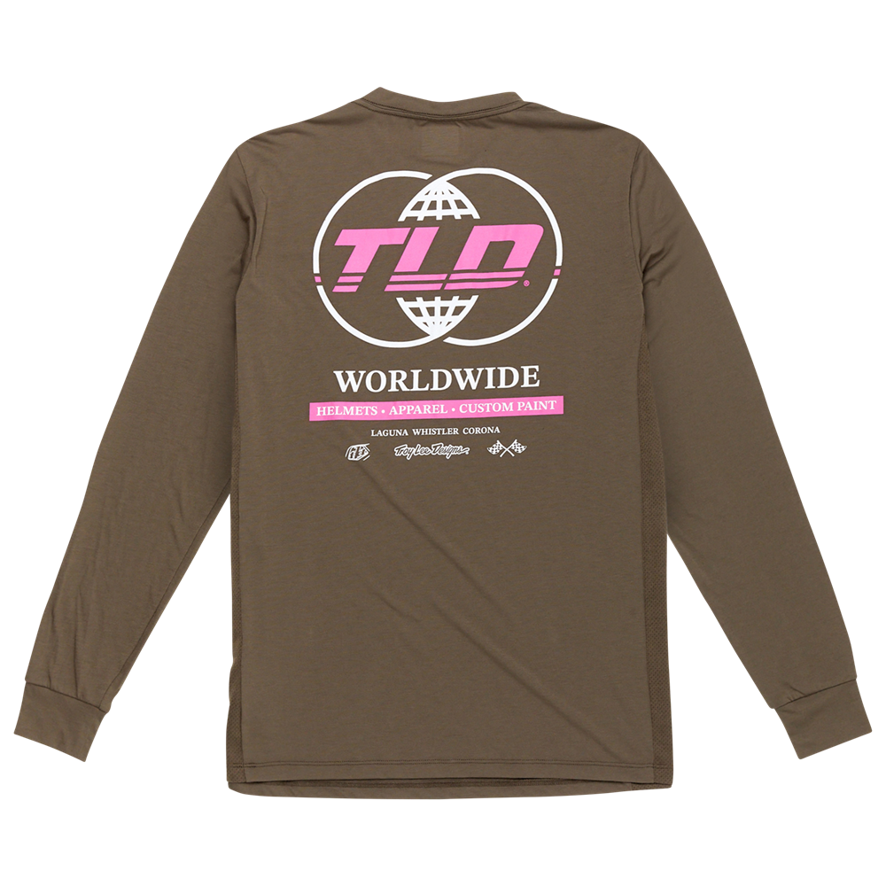 SKYLINE LONG SLEEVE RIDE TEE WORLDWIDE CAPER