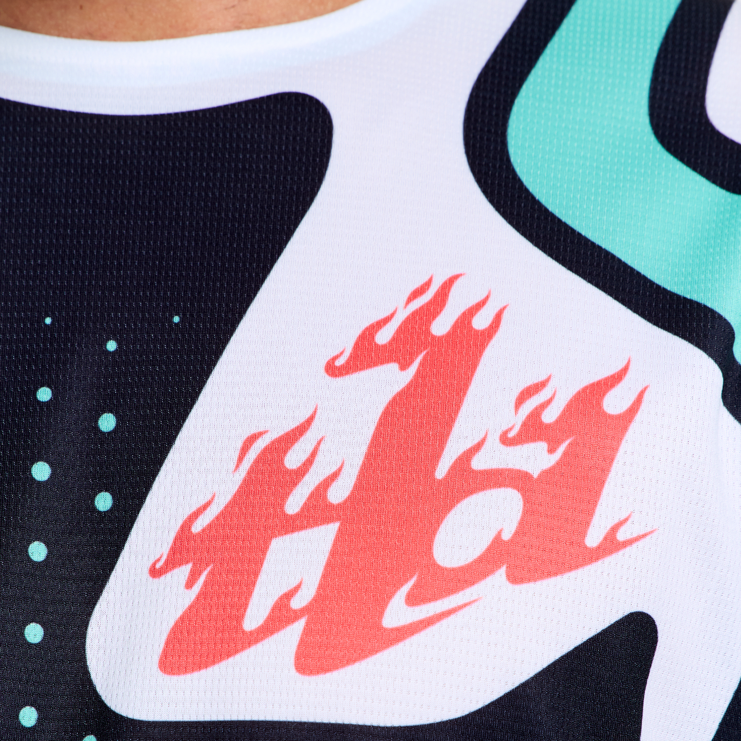 GP PRO JERSEY ROLLER BLACK / TEAL