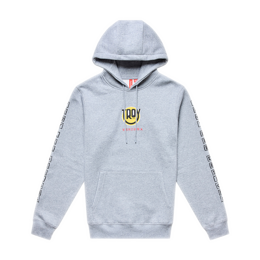 HAPPY DAYZ PULLOVER HOODIE GRAY HEATHER