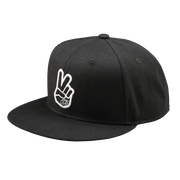 FLAT BILL SNAPBACK PEACE BLACK