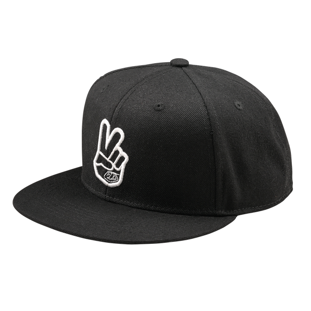 FLAT BILL SNAPBACK PEACE BLACK