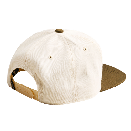 FLAT BILL SNAPBACK PEACE VINTAGE WHITE / OLIVE