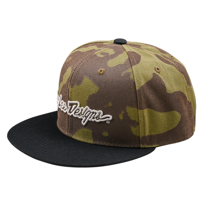 FLAT BILL SNAPBACK SIGNATURE OLIVE CAMO