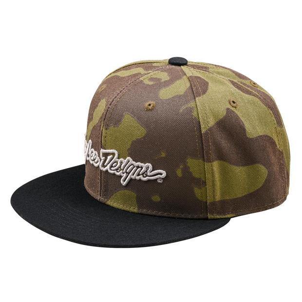 FLAT BILL SNAPBACK SIGNATURE OLIVE CAMO