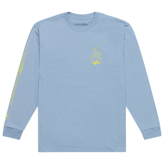 LONG SLEEVE TEE TORCHED SMOKE BLUE