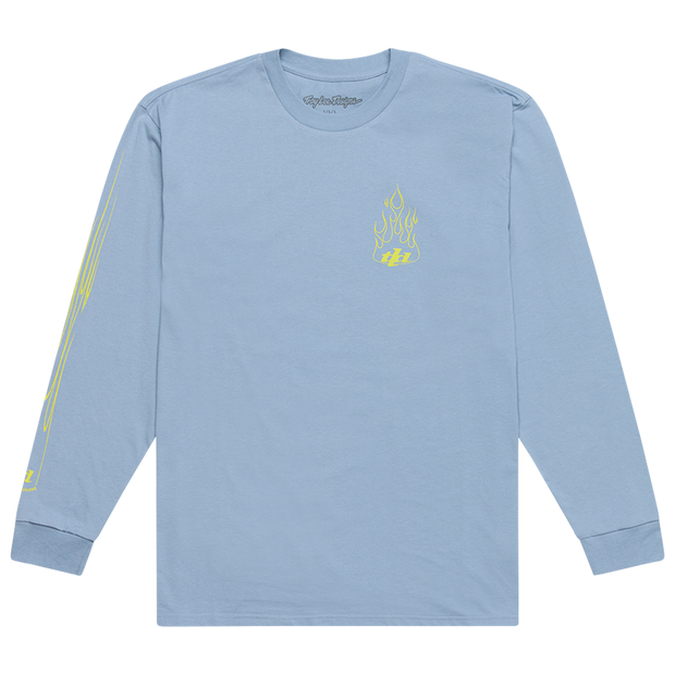 LONG SLEEVE TEE TORCHED SMOKE BLUE