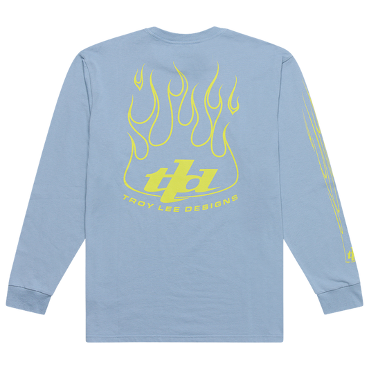 LONG SLEEVE TEE TORCHED SMOKE BLUE