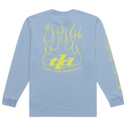 LONG SLEEVE TEE TORCHED SMOKE BLUE