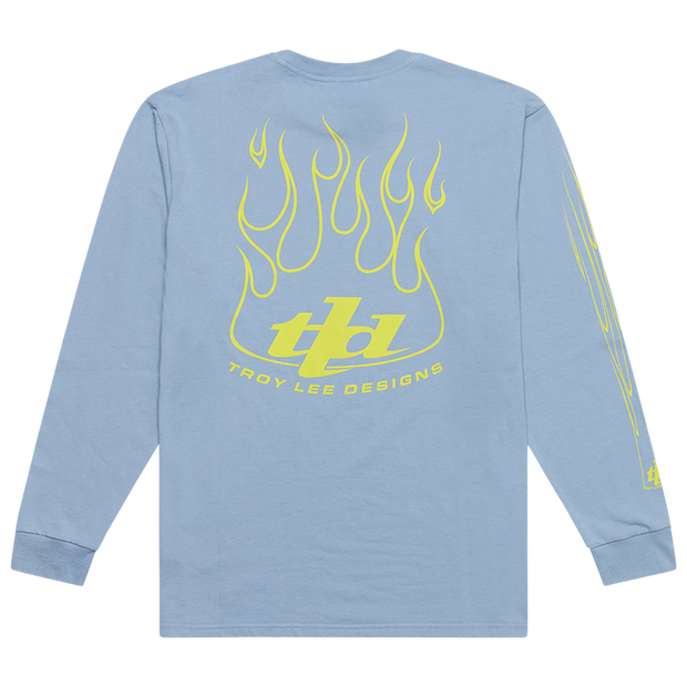 LONG SLEEVE TEE TORCHED SMOKE BLUE