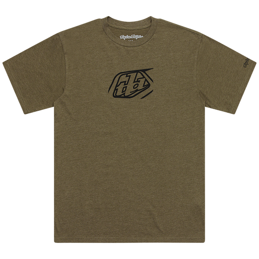 SHORT SLEEVE TEE BADGE OLIVE HEATHER