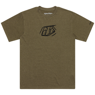 SHORT SLEEVE TEE BADGE OLIVE HEATHER