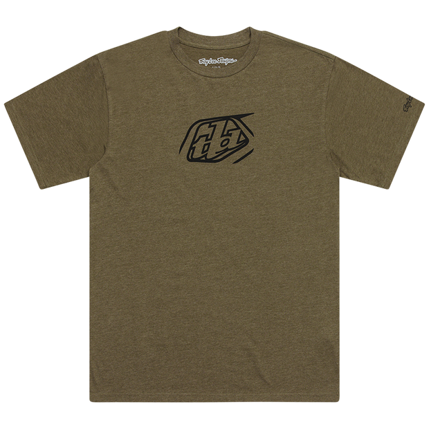 SHORT SLEEVE TEE BADGE OLIVE HEATHER