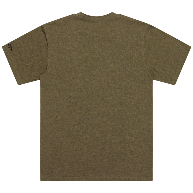 SHORT SLEEVE TEE BADGE OLIVE HEATHER