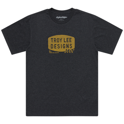 SHORT SLEEVE TEE STAMP BLACK HEATHER