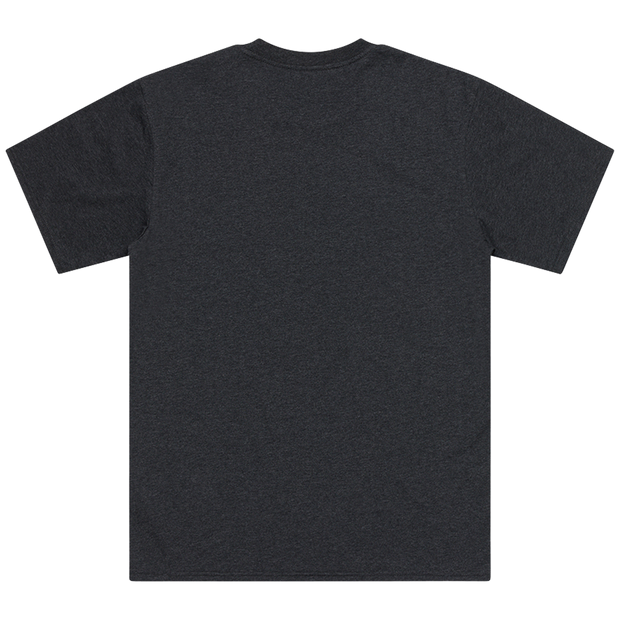 SHORT SLEEVE TEE STAMP BLACK HEATHER