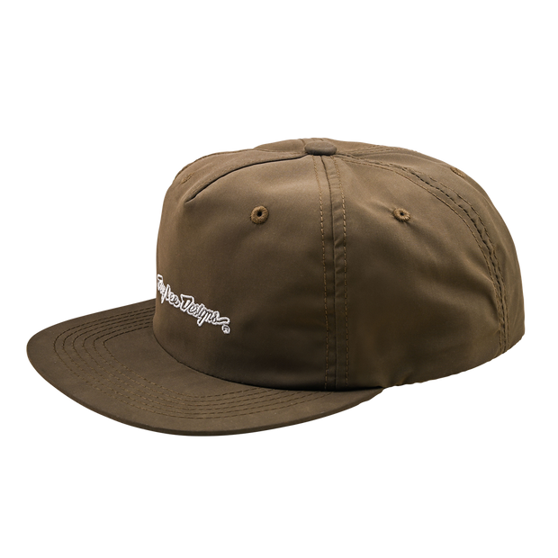 UNSTRUCTURED SNAPBACK SIGNATURE OLIVE CANVAS