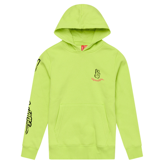 YOUTH PULLOVER PEACE OUT GLO YELLOW