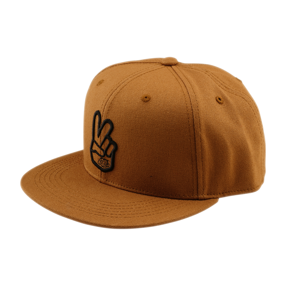 PEACE FLAT BILL SNAPBACK SIENNA