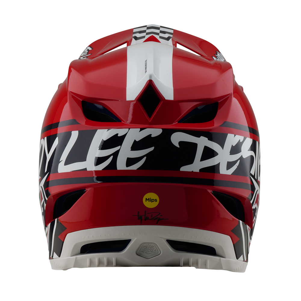 D4 AS POLYACRYLITE HELMET FIFTY-50 WHITE / RED