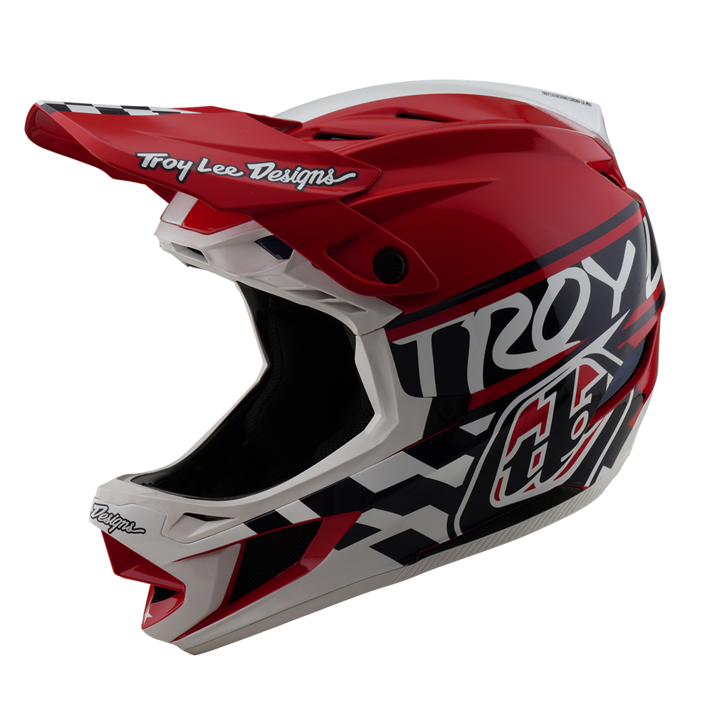 D4 AS POLYACRYLITE HELMET FIFTY-50 WHITE / RED