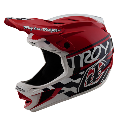 D4 AS POLYACRYLITE HELMET FIFTY-50 WHITE / RED