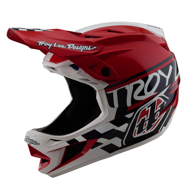 D4 AS POLYACRYLITE HELMET FIFTY-50 WHITE / RED