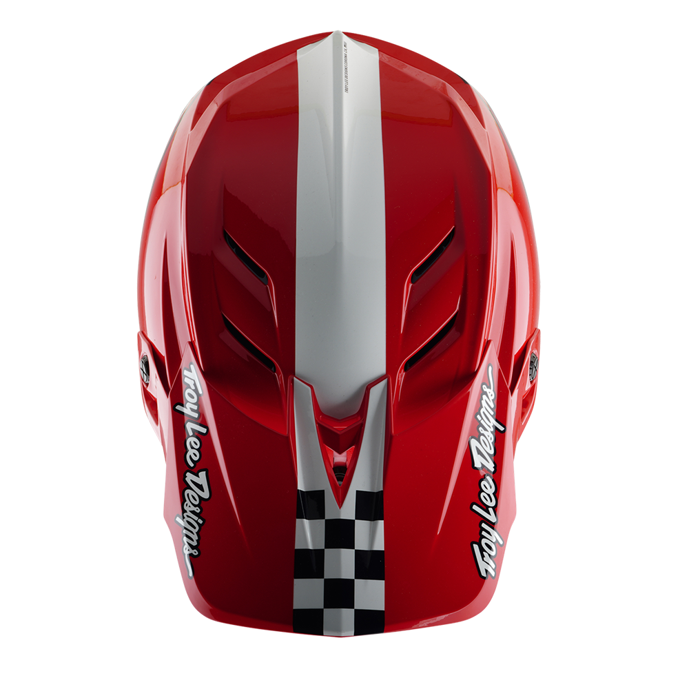 D4 AS POLYACRYLITE HELMET FIFTY-50 WHITE / RED