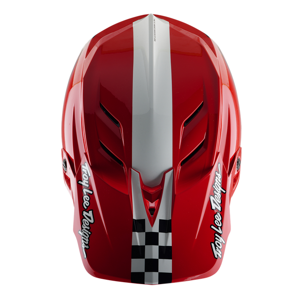 D4 AS POLYACRYLITE HELMET FIFTY-50 WHITE / RED