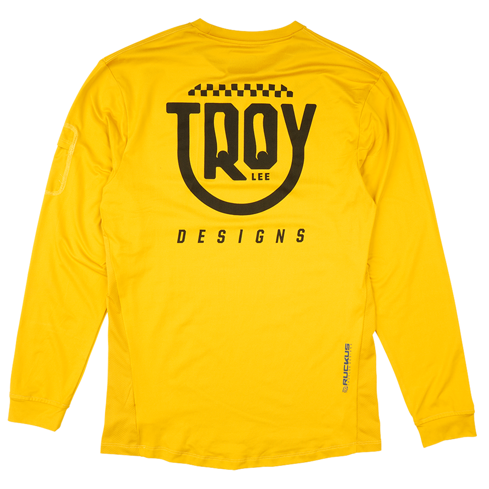 YOUTH RUCKUS LONG SLEEVE RIDE TEE EYEZ SAFRON